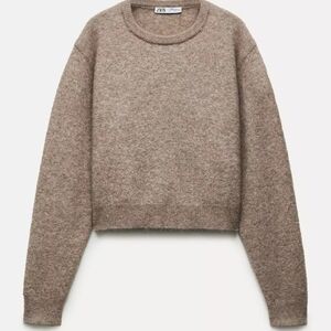 Zara Women's Beigw Sweater Wool XL